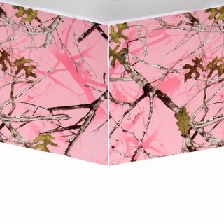 Camo Baby Pink Crib Skirt - N/A