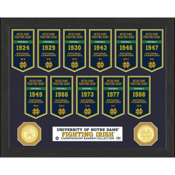 University of Notre Dame National Champions Banner Collection Photo