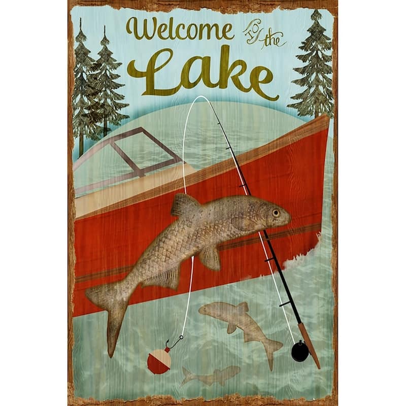 CANVAS Welcome to the Lake by Beth Albert - 36x24