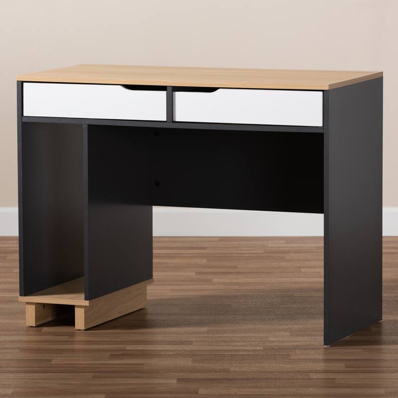 Reed Mid-Century Modern 2-Drawer Computer Desk