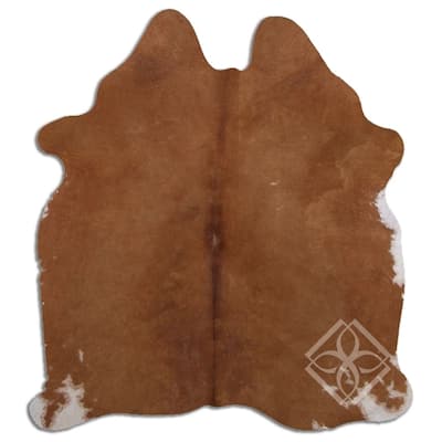 Cowhide Area Rugs NATURAL HAIR ON COWHIDE BROWN 1 - 2 M CLASS C size ( 10 - 22 sqft ) - Big