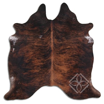 Cowhide Area Rugs NATURAL HAIR ON COWHIDE MEDIUM BRINDLE 2 - 3 M GRADE A size ( 22 - 32 sqft ) - Big