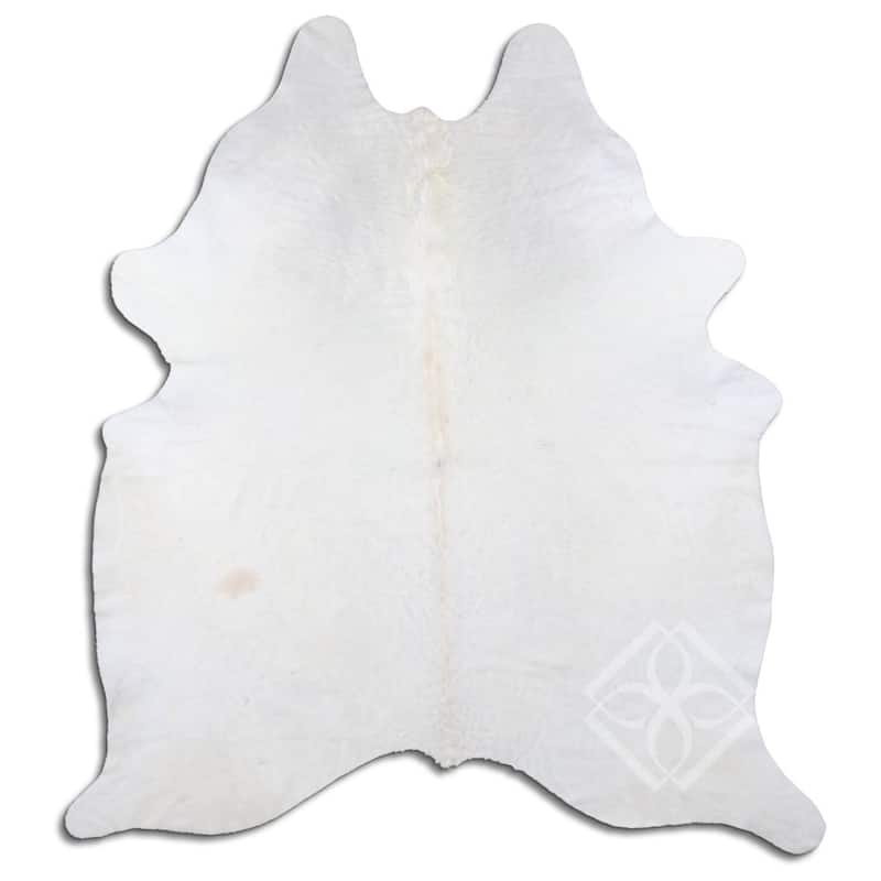 Cowhide Area Rugs NATURAL HAIR ON COWHIDE WHITE 2 - 3 M GRADE A size ( 22 - 32 sqft ) - Big