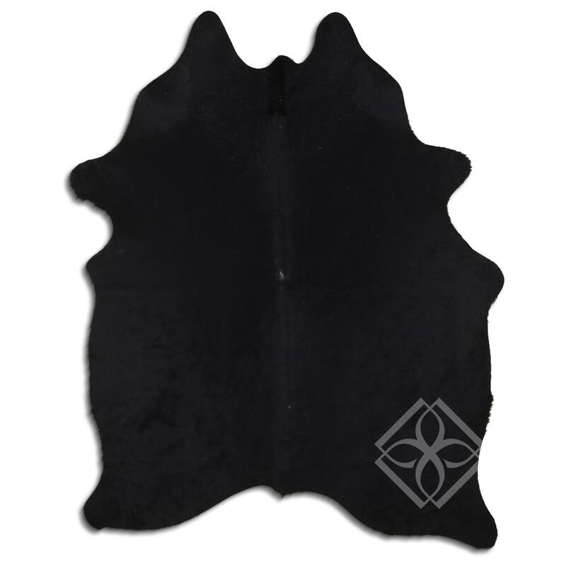 Cowhide Area Rugs NATURAL HAIR ON COWHIDE BLACK 2 - 3 M GRADE A size ( 22 - 32 sqft ) - Big