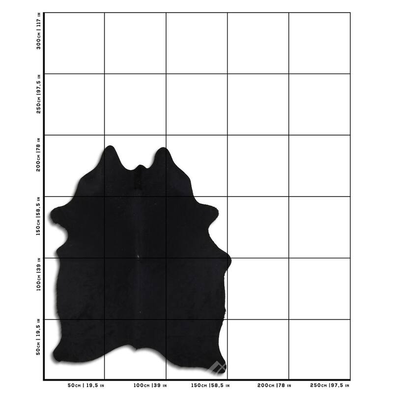 Cowhide Area Rugs NATURAL HAIR ON COWHIDE BLACK 2 - 3 M GRADE A size ( 22 - 32 sqft ) - Big