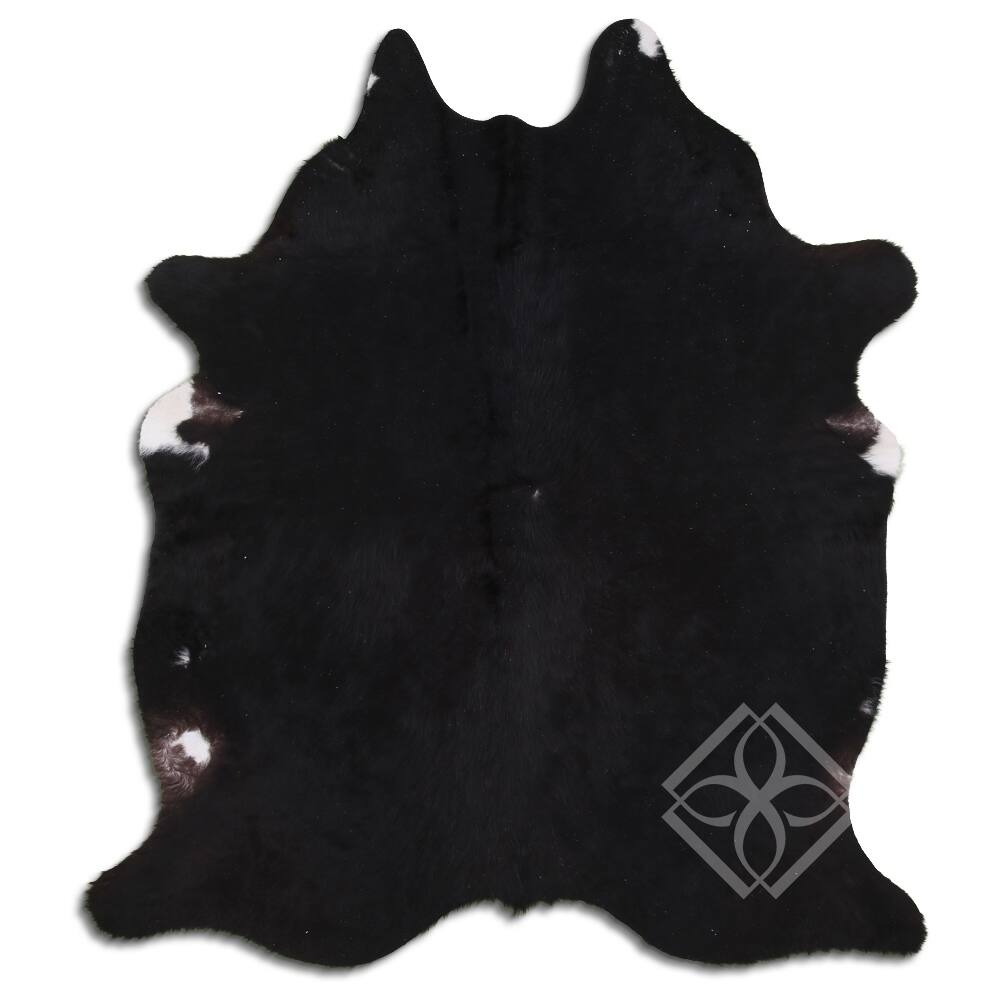 Cowhide Area Rugs NATURAL HAIR ON COWHIDE BLACK 3 5 M GRADE A size