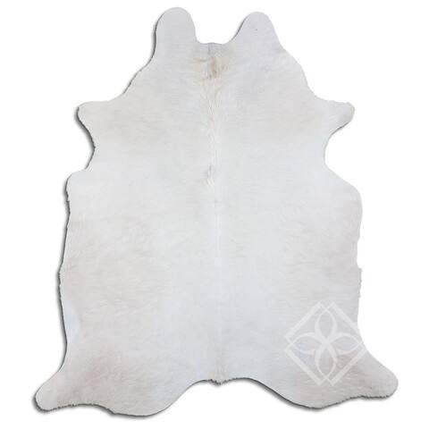 Cowhide Area Rugs NATURAL HAIR ON COWHIDE WHITE 2 - 3 M GRADE A size ( 22 - 32 sqft ) - Big
