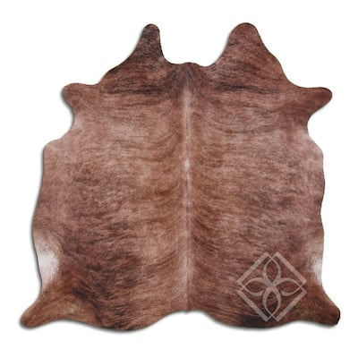 Cowhide Area Rugs NATURAL HAIR ON COWHIDE MEDIUM BRINDLE 2 - 3 M GRADE A size ( 22 - 32 sqft ) - Big