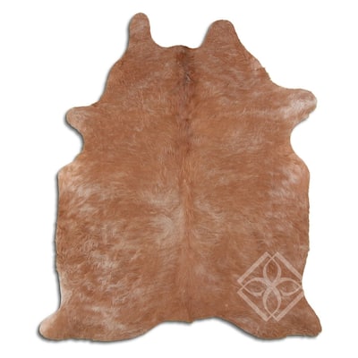 Cowhide Area Rugs NATURAL HAIR ON COWHIDE BEIGE BRINDLE 2 - 3 M GRADE A size ( 22 - 32 sqft ) - Big