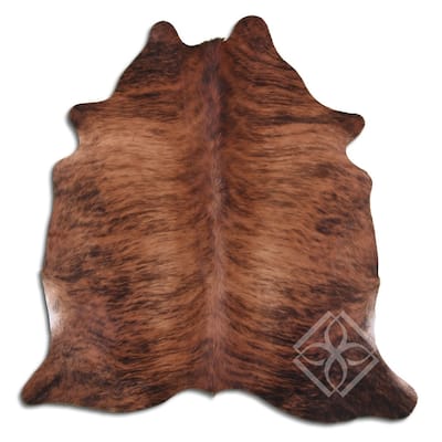 Cowhide Area Rugs NATURAL HAIR ON COWHIDE MEDIUM BRINDLE 2 - 3 M GRADE A size ( 22 - 32 sqft ) - Big