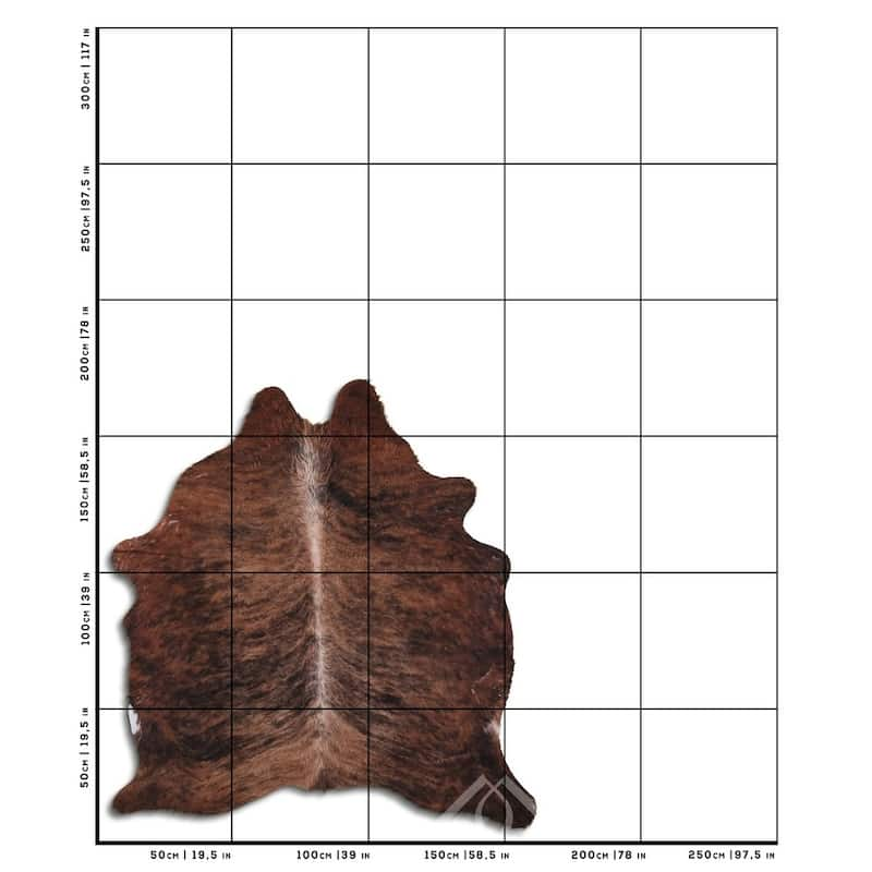 Cowhide Area Rugs NATURAL HAIR ON COWHIDE MEDIUM BRINDLE 2 - 3 M GRADE B size ( 22 - 32 sqft ) - Big