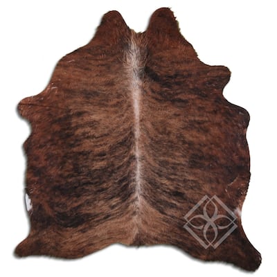 Cowhide Area Rugs NATURAL HAIR ON COWHIDE MEDIUM BRINDLE 2 - 3 M GRADE B size ( 22 - 32 sqft ) - Big