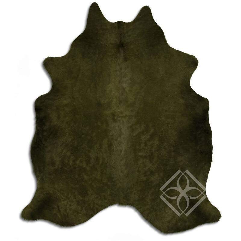 Cowhide Area Rugs DYED HAIR ON COWHIDE DYED EMERALD GREEN 2 - 3 M GRADE A size ( 22 - 32 sqft ) - Big