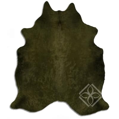 Cowhide Area Rugs DYED HAIR ON COWHIDE DYED EMERALD GREEN 2 - 3 M GRADE A size ( 22 - 32 sqft ) - Big