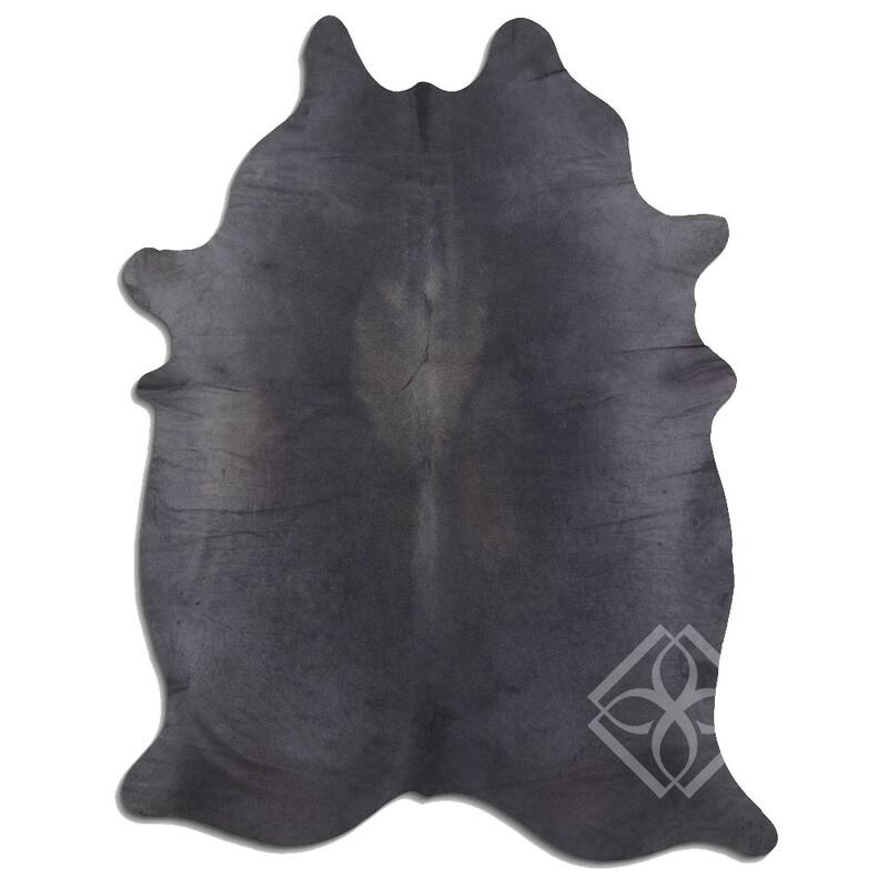Cowhide Area Rugs DYED HAIR ON COWHIDE DYED ALLOY GREY 3 5 M GRADE B