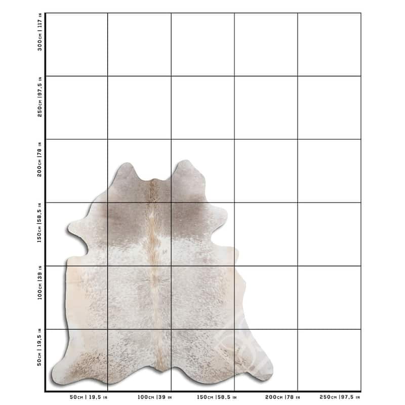 Cowhide Area Rugs NATURAL HAIR ON COWHIDE SALT AND PEPPER BROWN AND WHITE 2 - 3 M GRADE B size ( 22 - 32 sqft ) - Big
