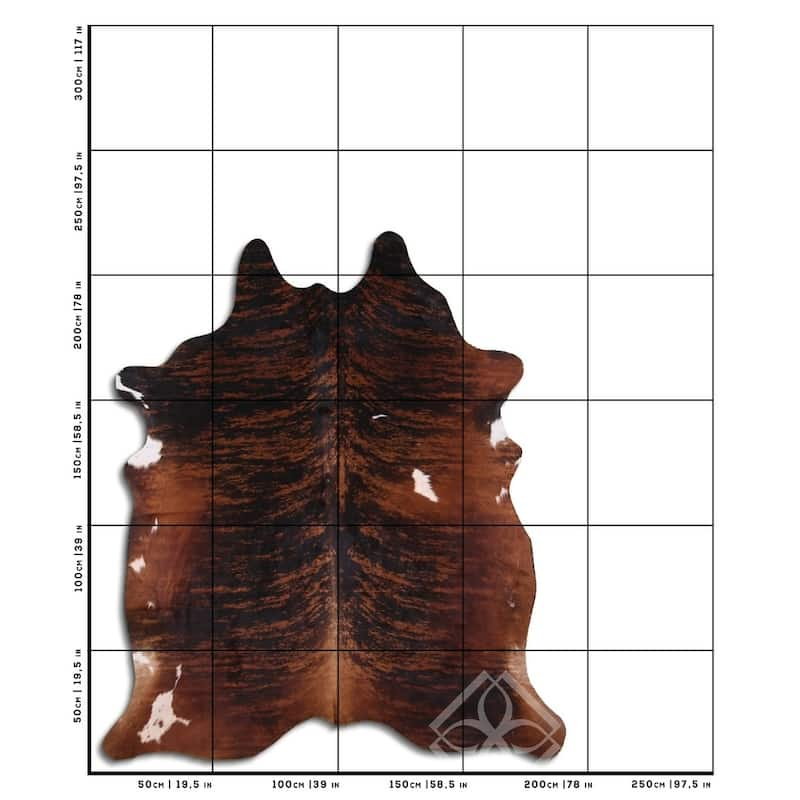 Cowhide Area Rugs NATURAL HAIR ON COWHIDE BROWN BRINDLE 3 - 5 M GRADE A size ( 32 - 45 sqft ) - Big