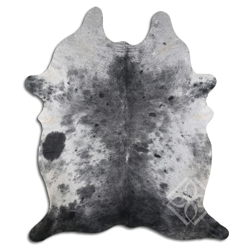 Cowhide Area Rugs NATURAL HAIR ON COWHIDE SALT AND PEPPER BLACK AND ...