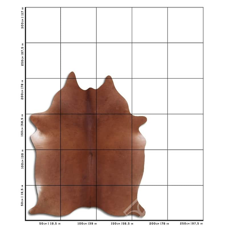 Cowhide Area Rugs Natural Hair On Cowhide Brown 3 - 5 M Grade A Size 