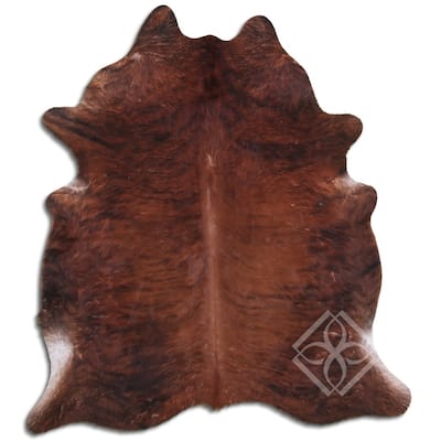 Cowhide Area Rugs NATURAL HAIR ON COWHIDE MEDIUM BRINDLE 2 - 3 M GRADE A size ( 22 - 32 sqft ) - Big