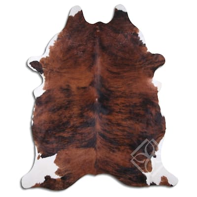 Cowhide Area Rugs NATURAL HAIR ON COWHIDE MEDIUM BRINDLE 3 - 5 M GRADE A size ( 32 - 45 sqft ) - Big