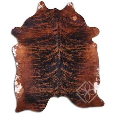 Cowhide Area Rugs NATURAL HAIR ON COWHIDE BROWN BRINDLE 3 - 5 M GRADE B size ( 32 - 45 sqft ) - Big