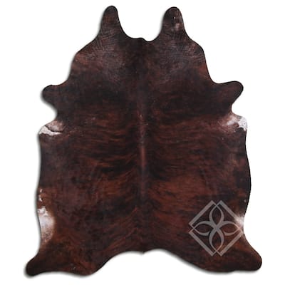 Cowhide Area Rugs NATURAL HAIR ON COWHIDE MEDIUM BRINDLE 3 - 5 M GRADE B size ( 32 - 45 sqft ) - Big