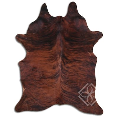 Cowhide Area Rugs NATURAL HAIR ON COWHIDE MEDIUM BRINDLE 2 - 3 M GRADE A size ( 22 - 32 sqft ) - Big