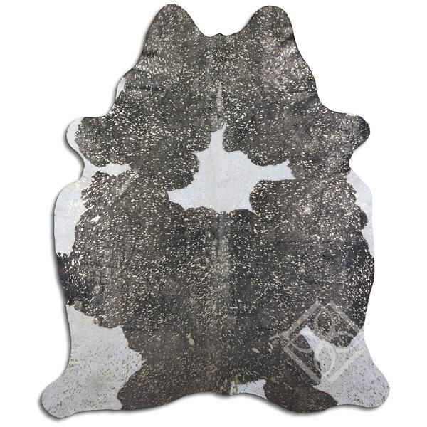 Cowhide Area Rugs ACID WASHED HAIR ON COWHI GOLD METALLIC ON BLACK AND ...