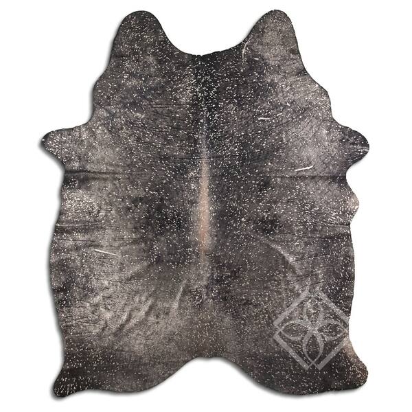 Cowhide Area Rugs ACID WASHED HAIR ON COWHI GOLD METALLIC ON BLACK 3 ...