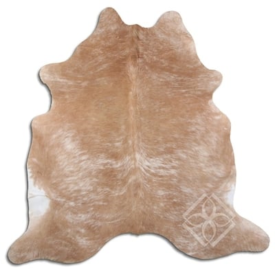 Cowhide Area Rugs NATURAL HAIR ON COWHIDE BEIGE BRINDLE 2 - 3 M GRADE B size ( 22 - 32 sqft ) - Big