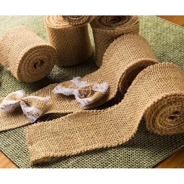 Jute Burlap Ribbon 2 Inch 2 Meter Pack 4 Craft Lace For DIY Project Gift  Wrap