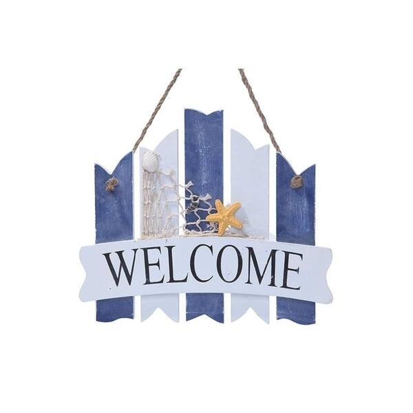 Wall Door Hanging Welcome Sign Board Home Starfish Beach Theme Decor 10 X 8 5 Overstock 29115134