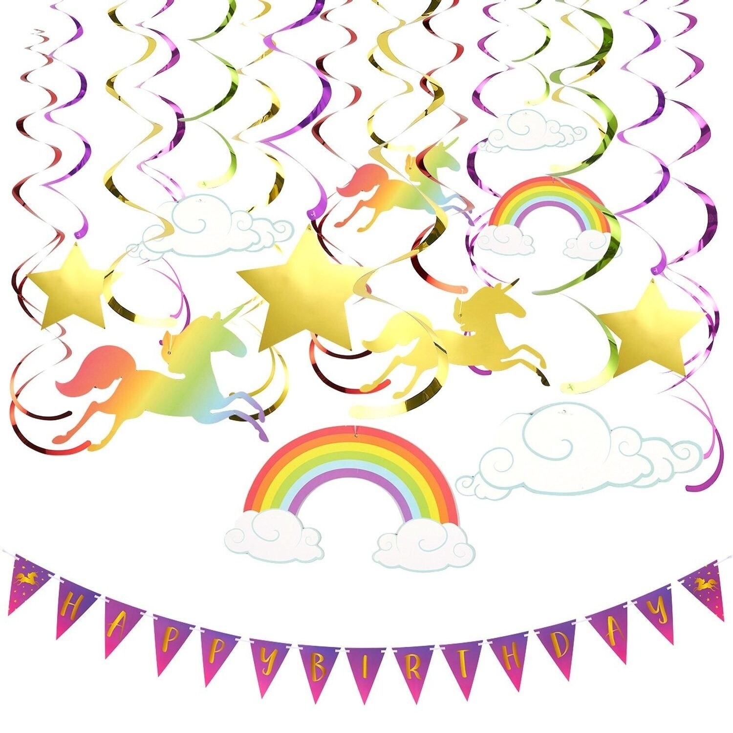 rainbow party ideas for girls - Google Search  Unicorn birthday parties,  Unicorn party decorations, Rainbow unicorn party decorations