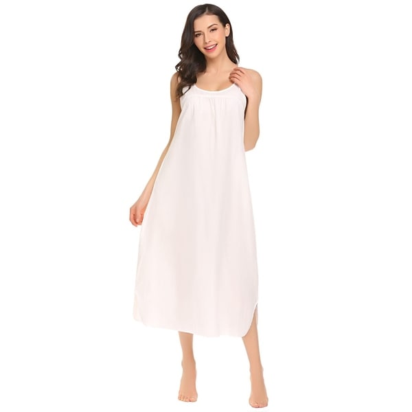 womens cotton sleeveless nightgown