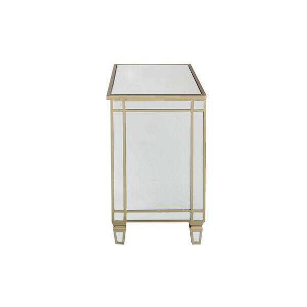 Shop Moya Modern Mirrored 3 Drawer Nightstand Set Of 2 Free Shipping Today Overstock 29115258