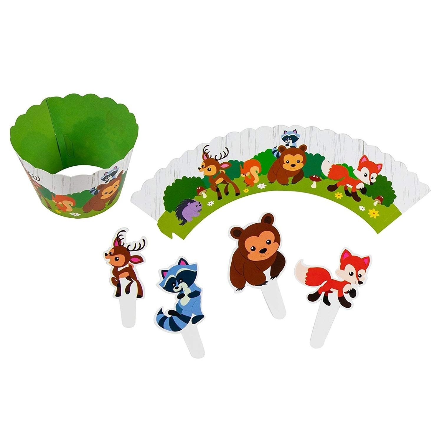 woodland animal cupcake wrappers