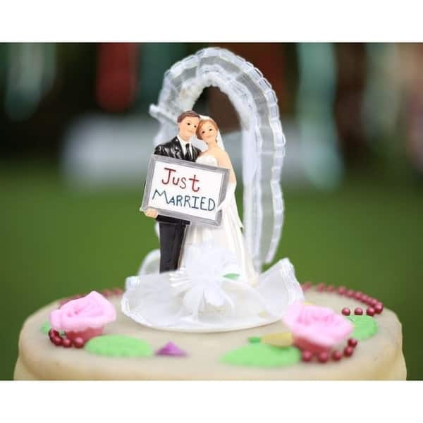 Shop Wedding Cake Topper Bride Groom Figurines Just Married Board