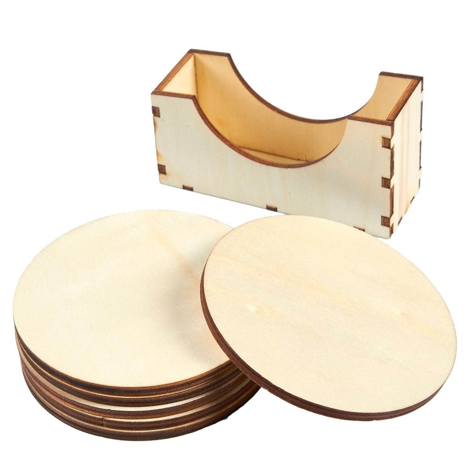 plain wooden coasters