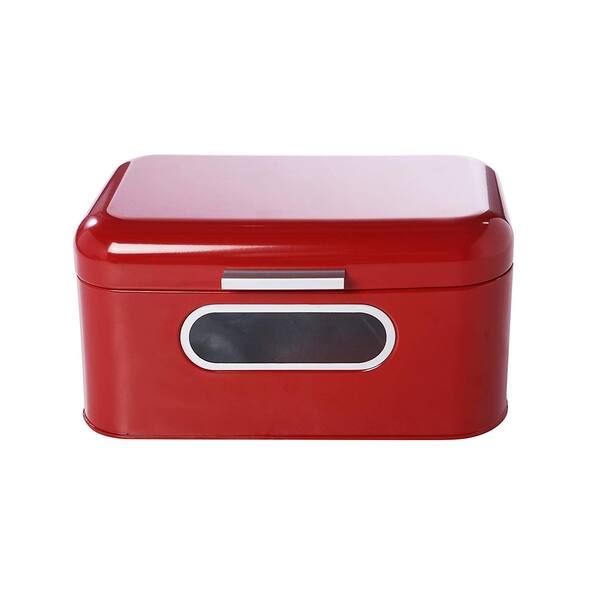 Shop Bread Box For Kitchen Countertop Retro Red Bread Bin Storage