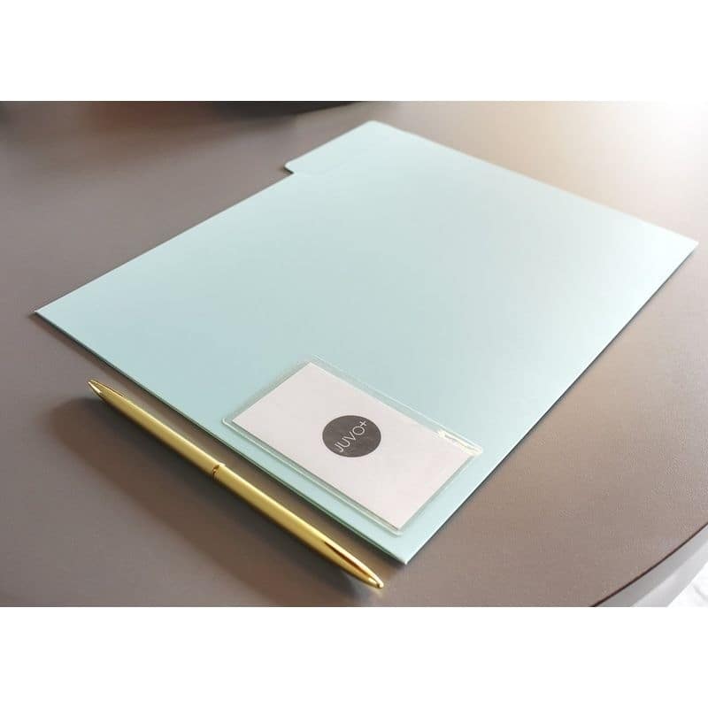 Juvale 100-Pack Clear Adhesive Business Card Holder Pockets, Self-Adhesive, 3.75x2 in
