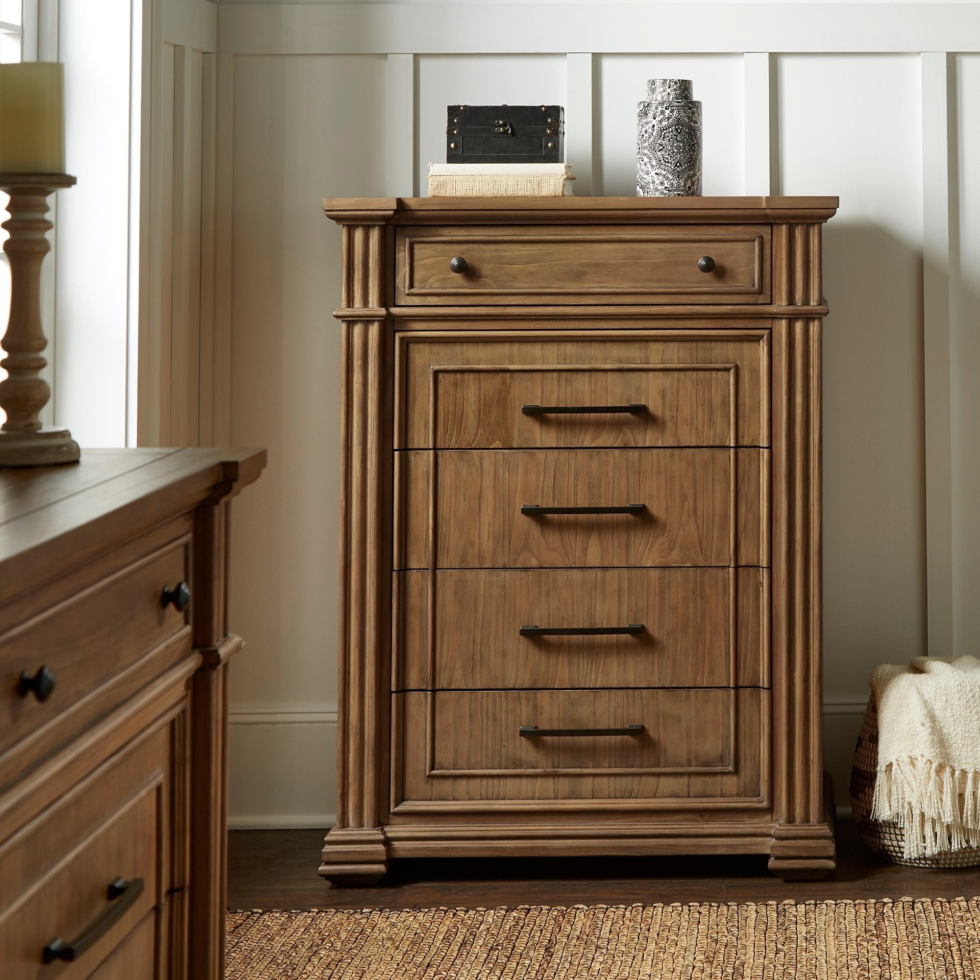 Shop Mauer Light Distressed Natural Finish Chest By Inspire Q