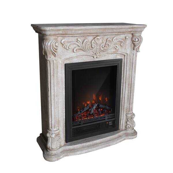 Shop Polystone Roma Electric Fireplace Heater Mantel With Remote
