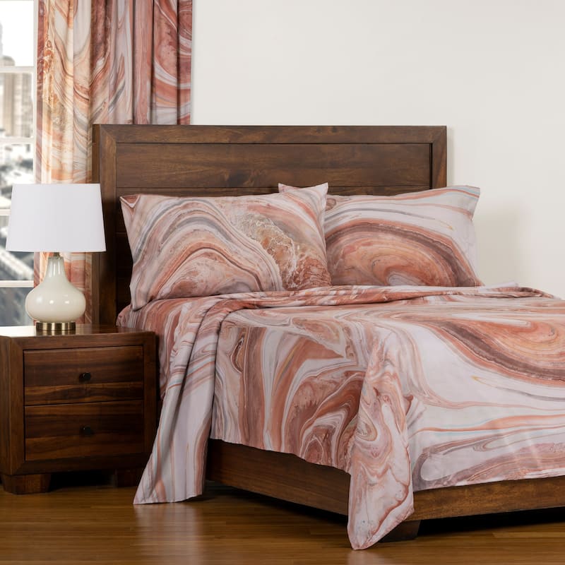 Art of Marbling Bedrock Luxury Performance Bed Sheet Set