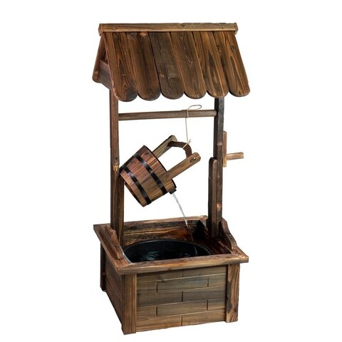 Boari Wood Wishing Well Fountain by Havenside Home