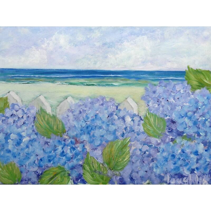 CANVAS Hydrangeas at Sea by Brendan Loughlin Art Painting Reproduction
