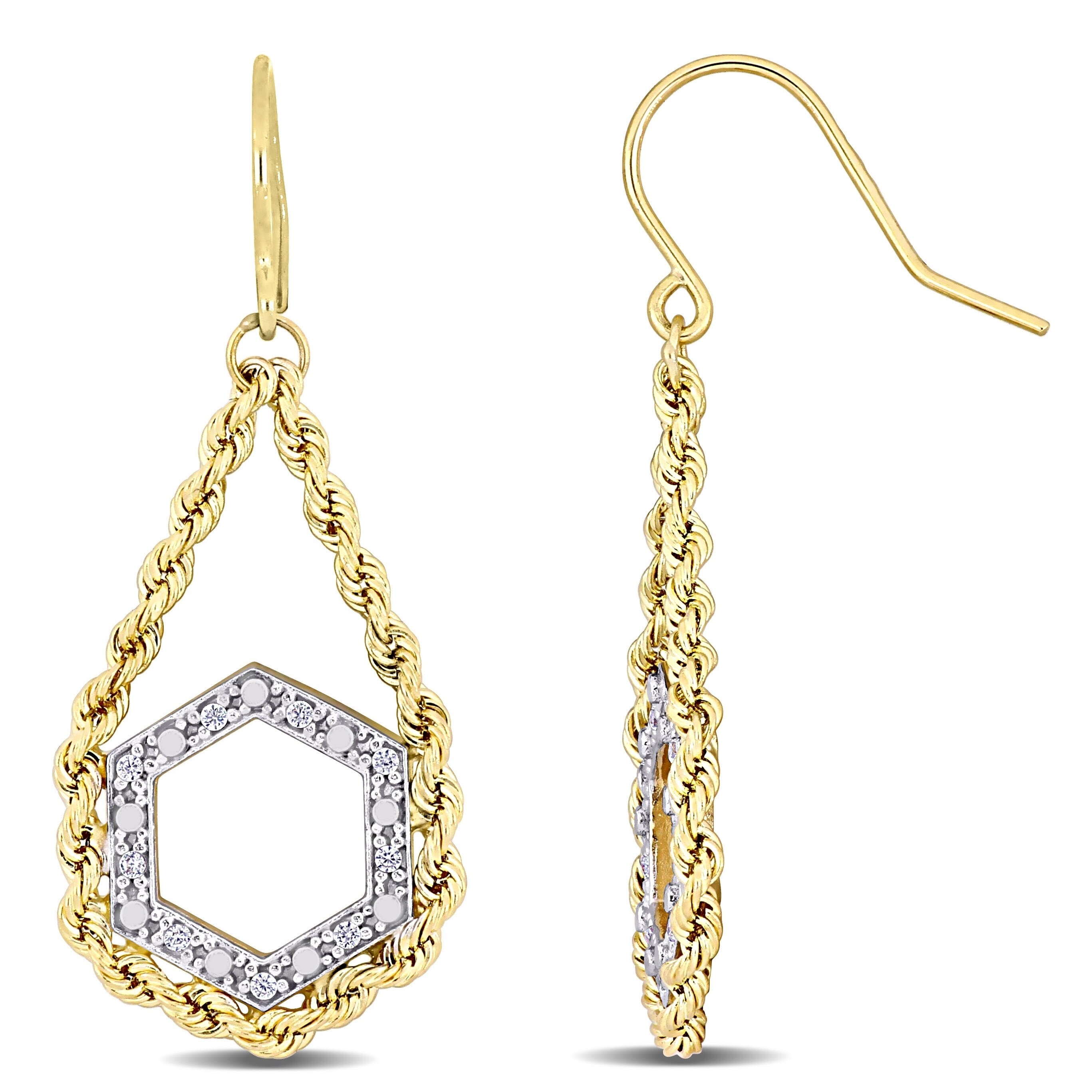 yellow dangle earrings