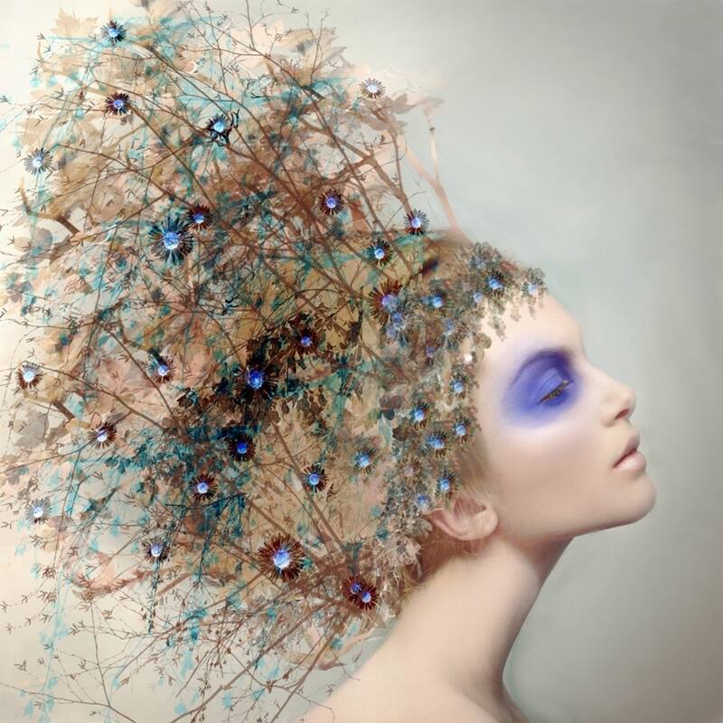 CANVAS Angel High Fashion Hair by Ellen McDermott Graphic Art Print