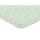 preview thumbnail 2 of 1, Green White Leaf Floral Baby Girl Fitted Mini Portable Crib Sheet For Mini Crib or Pack and Play ONLY - Boho Farmhouse Sunflower