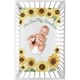 preview thumbnail 2 of 1, Yellow Green Boho Floral Sunflower Baby Girl Fitted Mini Portable Sheet For Mini Crib or Pack and Play - You Are My Sunshine